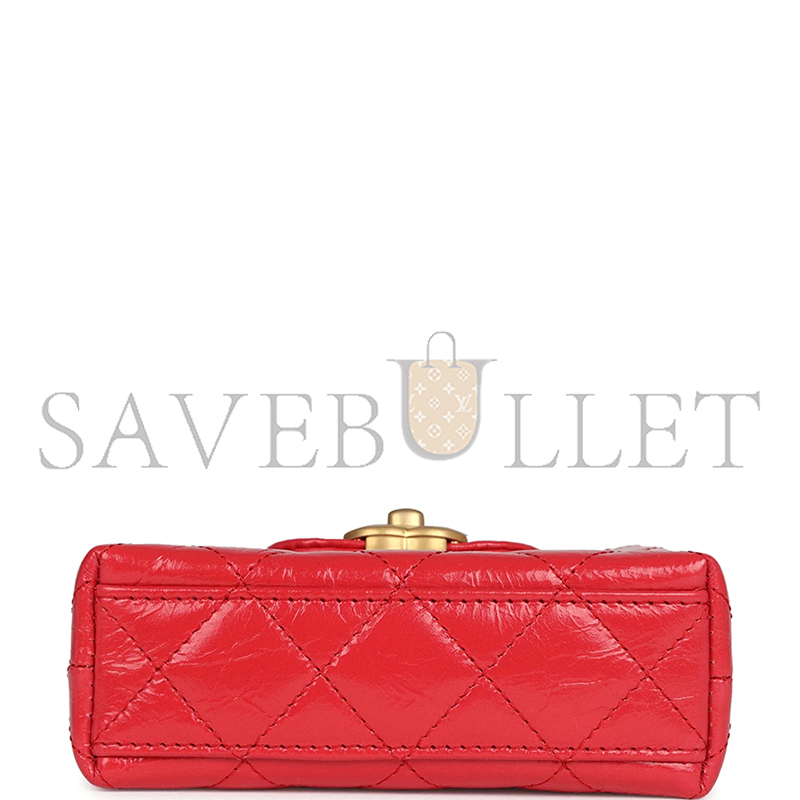 CHANEL KELLY NANO SHOPPING BAG AGED CALFSKIN AS3435 (12.5*8.3*4cm)